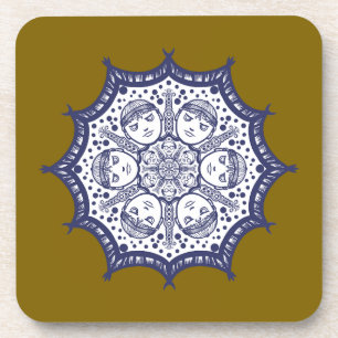 Innerer Kreis eines Designs Keramikfliese Getränkeuntersetzer