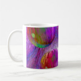 Inneres abstraktes Fraktal-Grün-lila Galaxie des Tasse