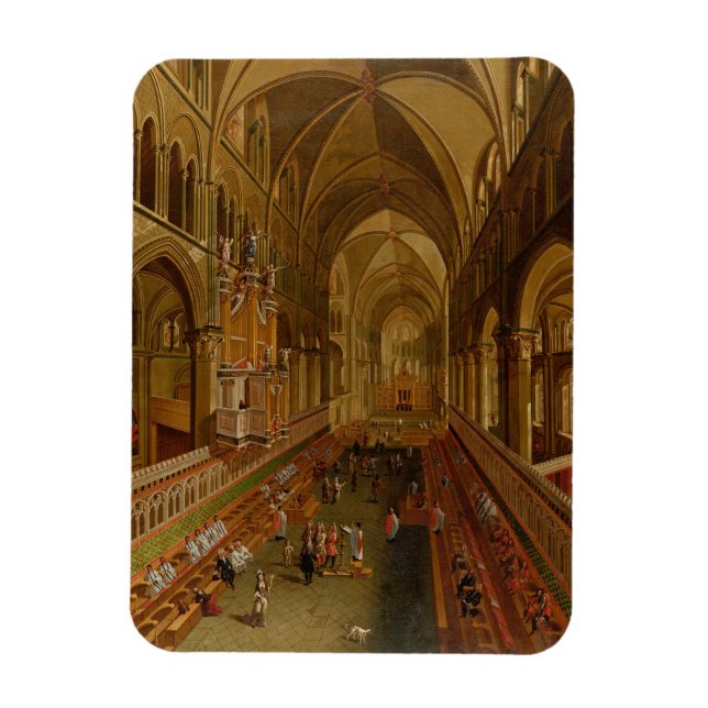 Inneres der Kathedrale Canterbury, c.1675-1700 (Öl Magnet (Vertikal)