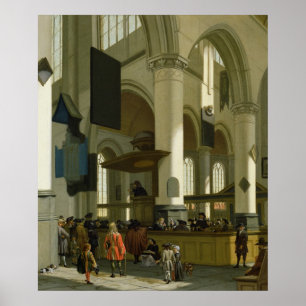 Inneres der Oude Kerk Poster