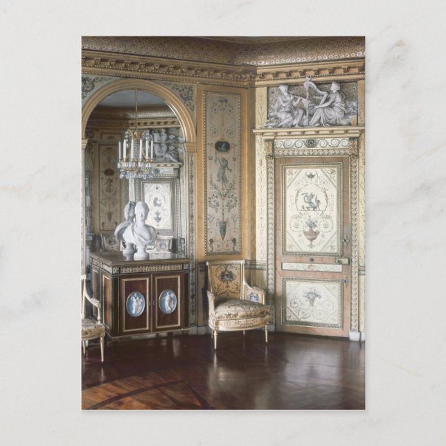 Inneres des Boudoir von Marie Antoinette Postkarte (Vorderseite)