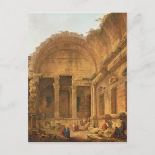Inneres des Diana-Tempels von Nimes, 1787 Postkarte