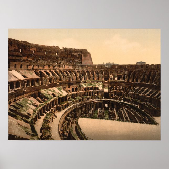 Inneres des Kolosseums, Rom, Italien Poster (Vorne)