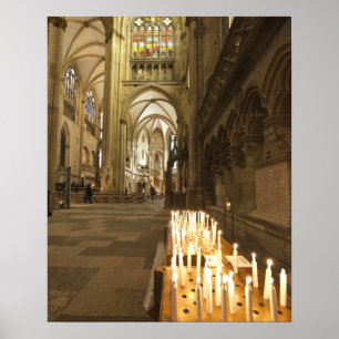 Inneres des Petersdom in Regensburg Poster