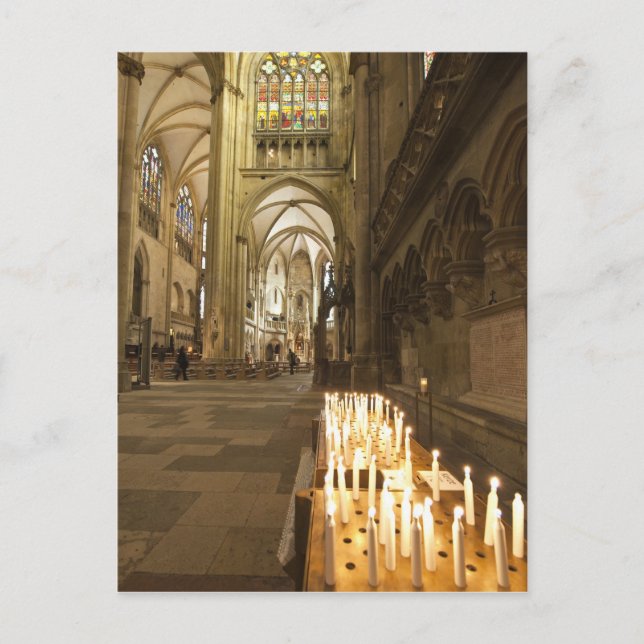 Inneres des Petersdom in Regensburg Postkarte (Vorderseite)