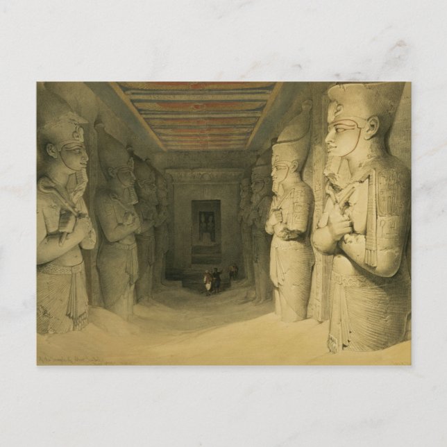 Inneres des Tempels von Abu Simbel, aus "Ägypten Postkarte (Vorderseite)