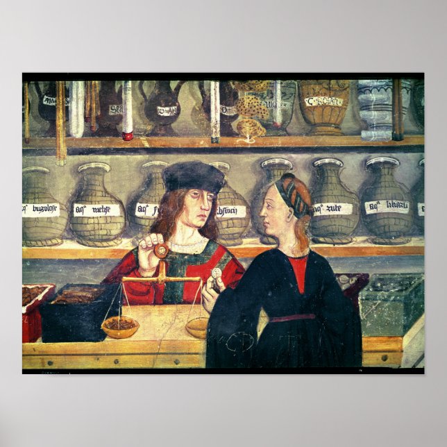 Inneres einer Apotheke Poster (Vorne)