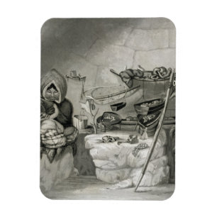 Inneres einer Schneehütte von Eskimo, Winterinsel  Magnet