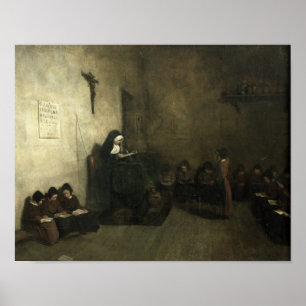 Inneres einer Schule für Waisenkinder, 1850 Poster