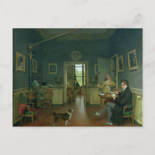 Inneres eines Essraumes, 1816 Postkarte