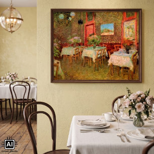 Inneres eines Restaurants von Vincent van Gogh Poster