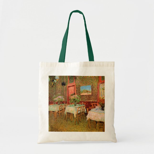 Inneres eines Restaurants von Vincent van Gogh Tragetasche (Vorne)