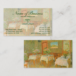 Inneres eines Restaurants von Vincent van Gogh Visitenkarte