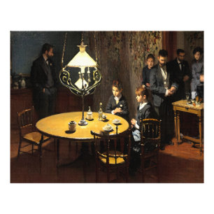 Inneres nach dem Abendessen Fotodruck