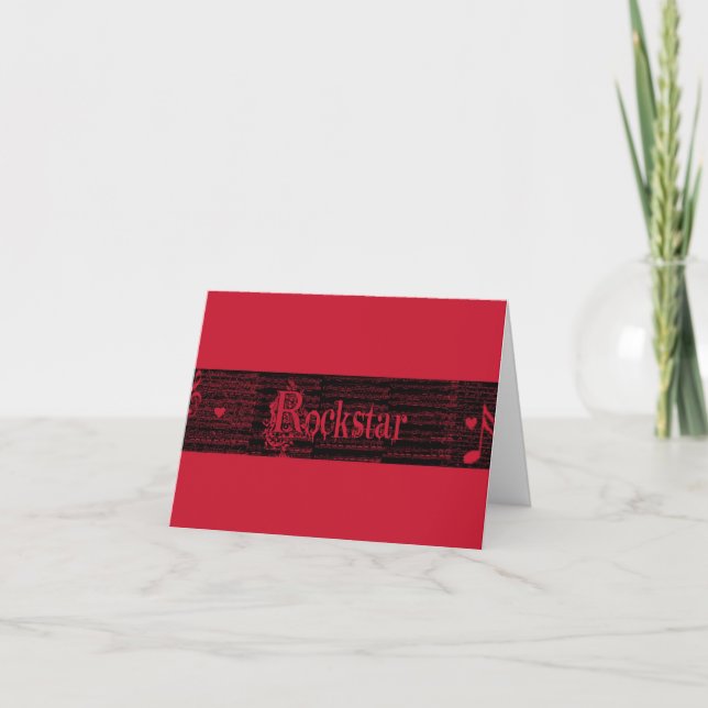 Inneres Rockstar Konzert-Einladung rojo Einladung (Vorderseite)