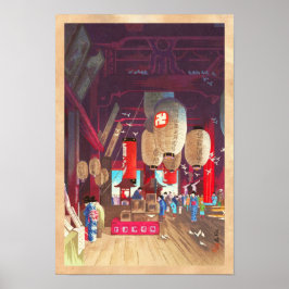 Inneres von Asakusa Kannon Temple Narazaki Eisho Poster
