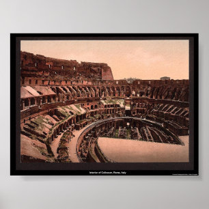 Inneres von Kolosseum, Rom, Italien Poster