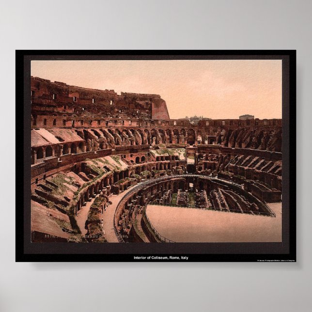 Inneres von Kolosseum, Rom, Italien Poster (Vorne)