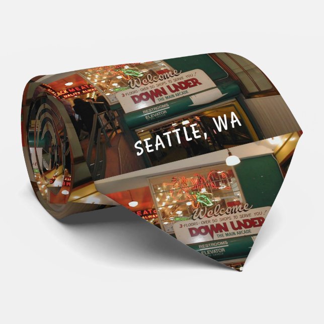 Inneres von Pike Place Market Seattle, Washington Krawatte (Gerollt)