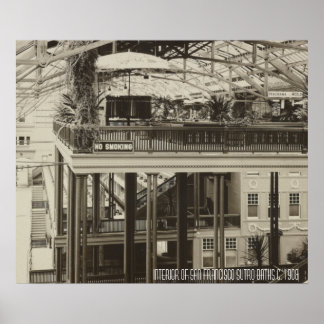 Inneres von San Francisco Sutro Bäder 1908 Poster