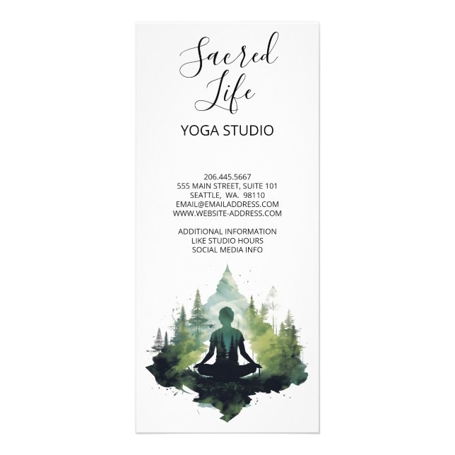 Innerhalb der Stille | Waldmeditation Werbekarte (Hinten)