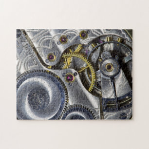 Innerhalb eines Taschenuhrpuzzlespiels