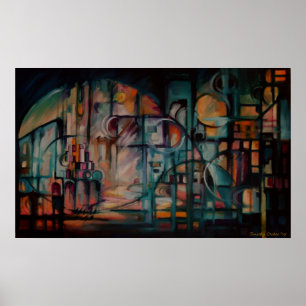 Innerhalb - heraus des Leinwand-Druckes Poster