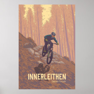 Innerleithen Mountainbike-Reiseposter Poster