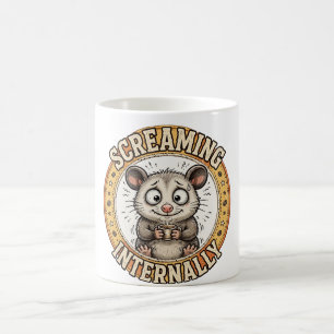 Innerlich schreiend – Lustiger Opossum Kaffeetasse