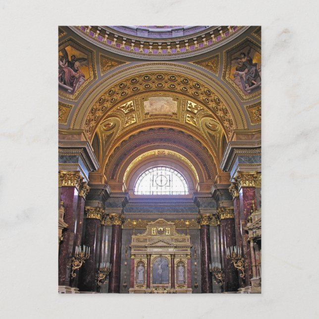 Innern der St. Stephansbasilika, Budapest(7) Postkarte (Vorderseite)