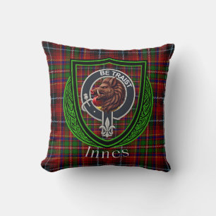 Innes-Schottischer-Clan-Tartan & Wappen Kissen