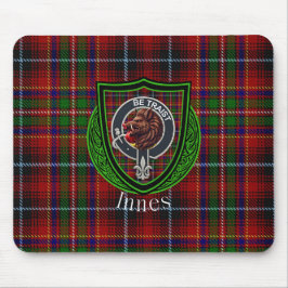 Innes Scottish Clan Tartan & Crest Mousepad