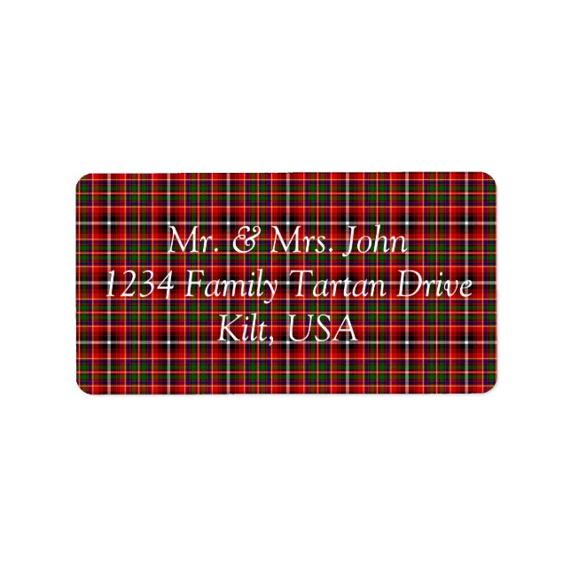 Innes Tartan Label Adressaufkleber (Vorne)
