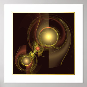 Innige Verbindung Golden Energy Abstrakte Kunst Foliendrucke