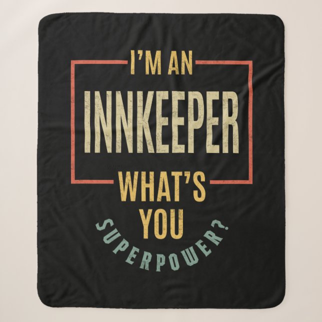 Innkeeper Job Titel Männer Frauen Geschenk Sherpadecke (Vorderseite)