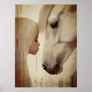 Innocent Bond – Kind und Pferde Kunst Poster