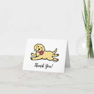 Innocent Yellow Labrador Puppy Vielen Dank Dankeskarte
