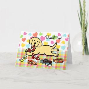 Innocent Yellow Labrador Puppy Vielen Dank Dankeskarte