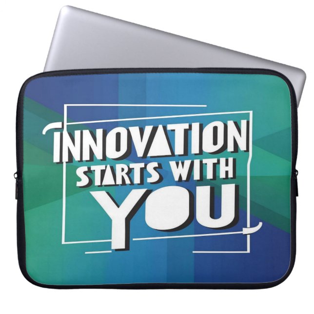 Innovation beginnt mit Ihnen Option 3 Laptopschutzhülle (Vorderseite)