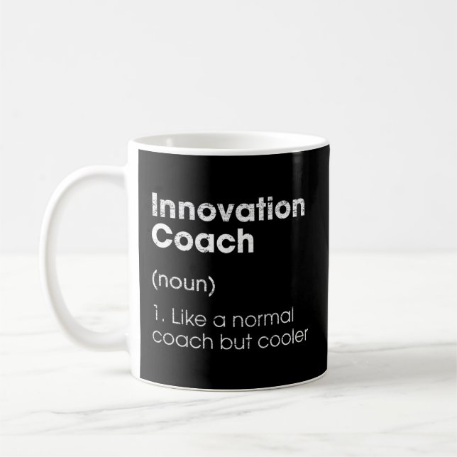 Innovationscoach - Innovative Spaß-Statistik Kaffeetasse (Links)