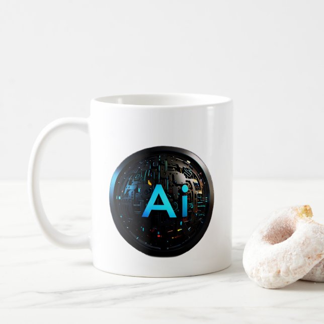 "Innovative KI-Vision" Kaffeetasse (Mit Donut)