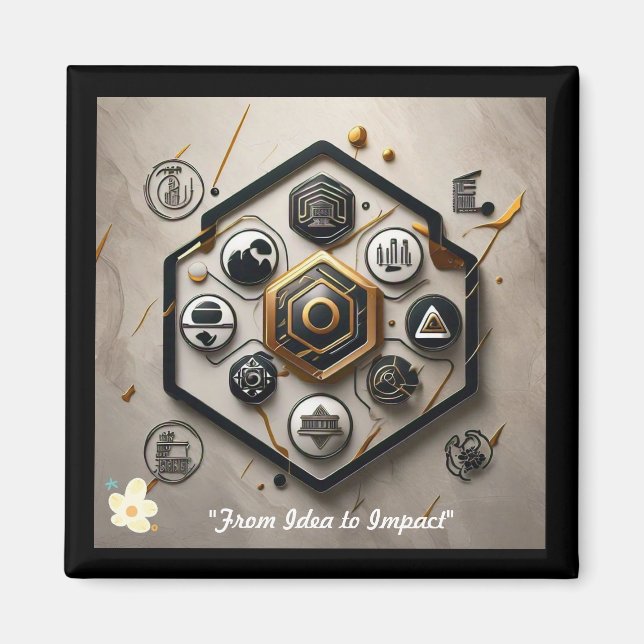 "Innovative künstlerische Visionen" Magnet (Vorne)