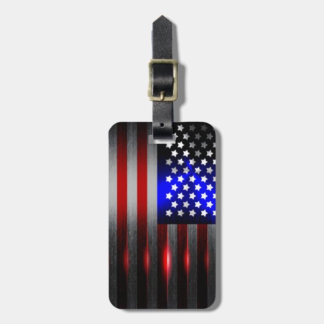 Innovative Laser-Schnitt-amerikanische Flagge 1 Gepäckanhänger (Vorderseite vertikal)