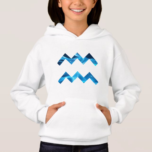 Innovativer Wasserstrom - Electric Blue Hoodie (Vorderseite)