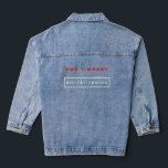 Innovatives Design Denim Jacket Jeansjacke<br><div class="desc">Personalisiert mit Text - Keine Sorge - Strg Alt Entf - Sei glücklich - Anpassbare Damenbinden-Jacken - Anpassbar - oder Wählen Sie Ihren Lieblings-Text / Schriftart / Größe ! Design von MIGNED Viel Glück - Happy :)</div>