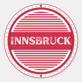 Innsbruck City Pride Emblem – Austrian Identity Runder Aufkleber