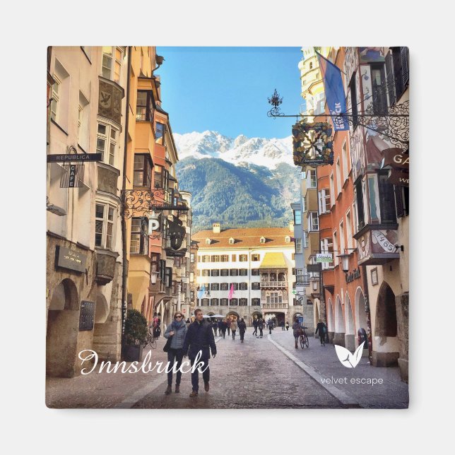 Innsbruck - Kühlschrankmagnet von Velvet Escape (Vorne)