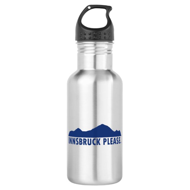 Innsbruck Österreich Bitte Edelstahlflasche (Vorderseite)