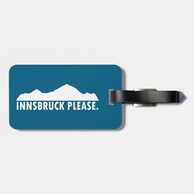 Innsbruck Österreich Bitte Gepäckanhänger (Rückseite horizontal)