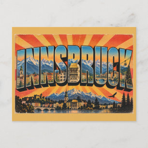 Innsbruck Österreich Goldenes Dachl Alpen Fluss Ku Postkarte